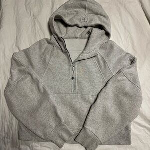 Lululemon oversized half zip scuba light grey size M/L
